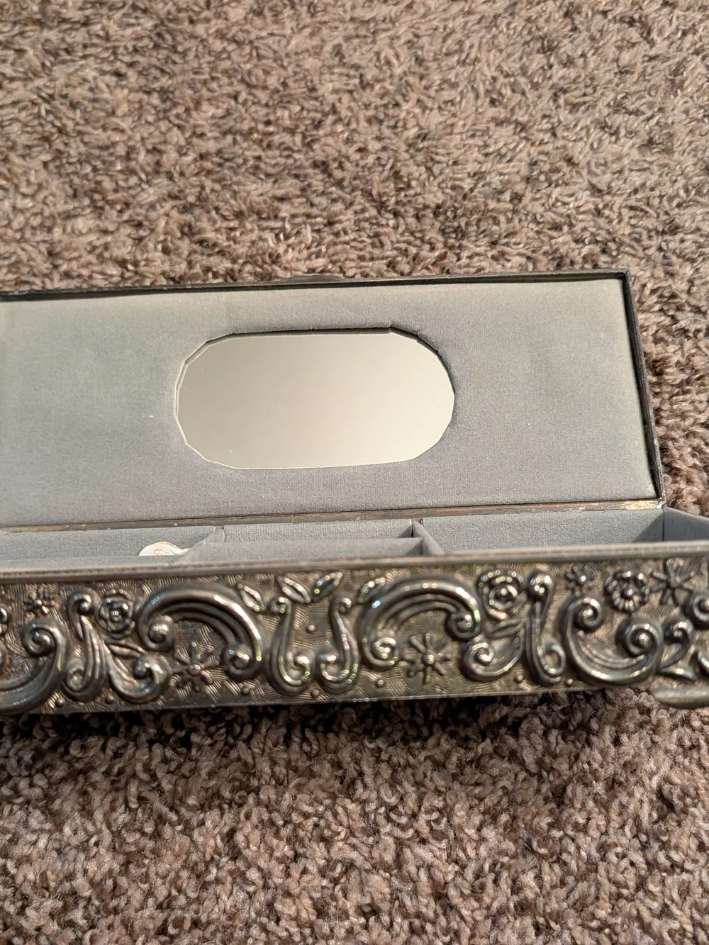 Godinger Ornate Silver Floral Rectangular Trinket Box